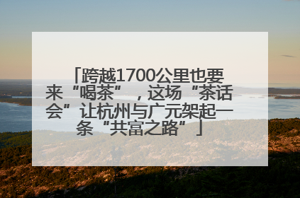 跨越1700公里也要来“喝茶”，这场“茶话会”让杭州与广元架起一条“共富之路”
