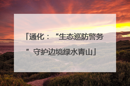 通化：“生态巡防警务”守护边境绿水青山