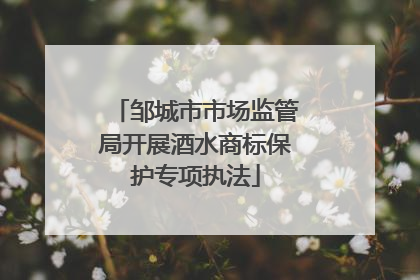 邹城市市场监管局开展酒水商标保护专项执法