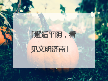 邂逅平阴，看见文明济南