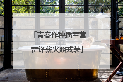 青春作种播军营 雷锋薪火照戎装