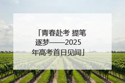 青春赴考 提笔逐梦——2025年高考首日见闻