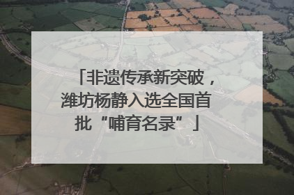非遗传承新突破，潍坊杨静入选全国首批“哺育名录”