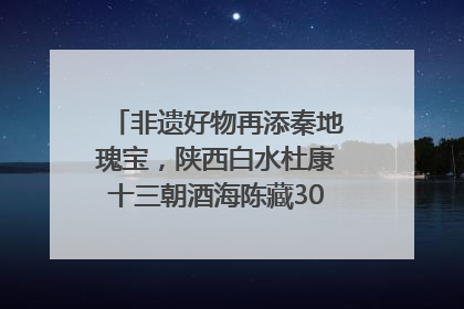 非遗好物再添秦地瑰宝，陕西白水杜康十三朝酒海陈藏30年别具一格