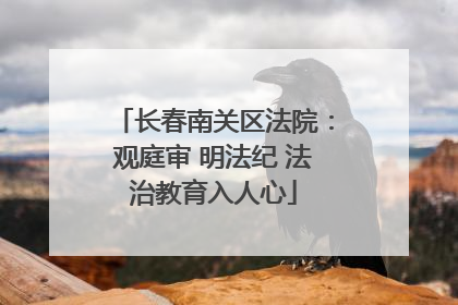 长春南关区法院：观庭审 明法纪 法治教育入人心