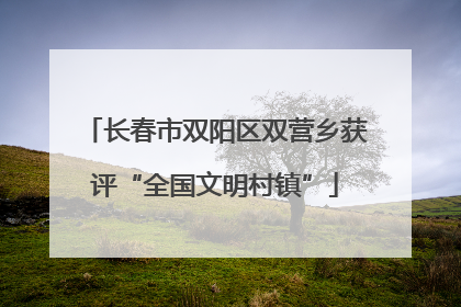 长春市双阳区双营乡获评“全国文明村镇”