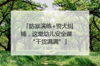 防暴演练+警犬缉捕，这堂幼儿安全课“干货满满”