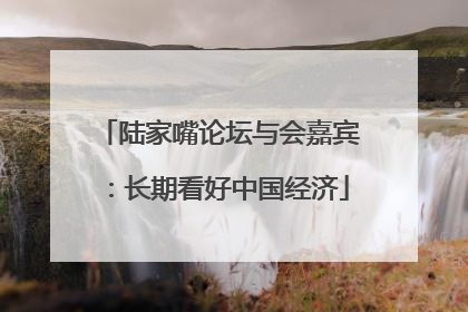 陆家嘴论坛与会嘉宾：长期看好中国经济