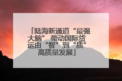陆海新通道“最强大脑” 带动国际货运由“智”到“质”高质量发展