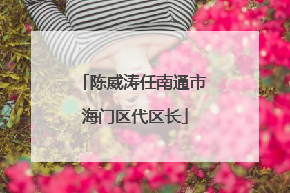 陈威涛任南通市海门区代区长