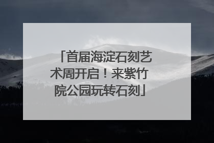 首届海淀石刻艺术周开启！来紫竹院公园玩转石刻