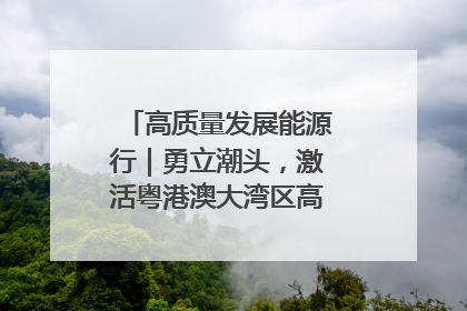 高质量发展能源行｜勇立潮头，激活粤港澳大湾区高质量发展动力源