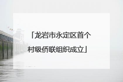 龙岩市永定区首个村级侨联组织成立