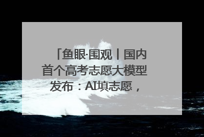 鱼眼·围观丨国内首个高考志愿大模型发布：AI填志愿，靠不靠谱？