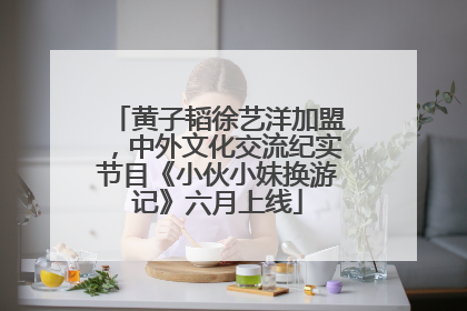黄子韬徐艺洋加盟，中外文化交流纪实节目《小伙小妹换游记》六月上线
