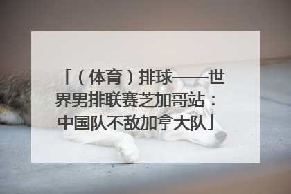 （体育）排球——世界男排联赛芝加哥站：中国队不敌加拿大队
