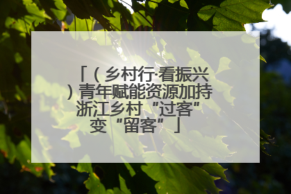 （乡村行·看振兴）青年赋能资源加持 浙江乡村“过客”变“留客”