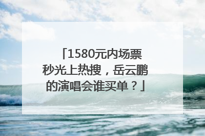 1580元内场票秒光上热搜，岳云鹏的演唱会谁买单？