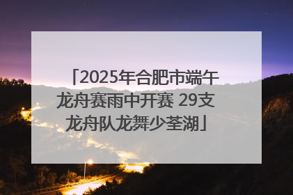 2025年合肥市端午龙舟赛雨中开赛 29支龙舟队龙舞少荃湖