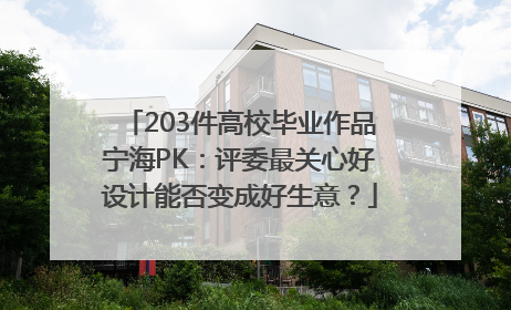 203件高校毕业作品宁海PK：评委最关心好设计能否变成好生意？