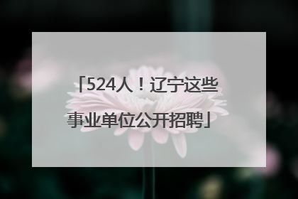 524人！辽宁这些事业单位公开招聘