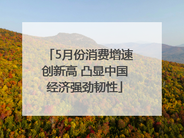 5月份消费增速创新高 凸显中国经济强劲韧性