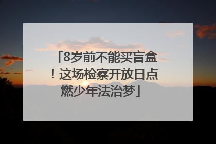 8岁前不能买盲盒！这场检察开放日点燃少年法治梦