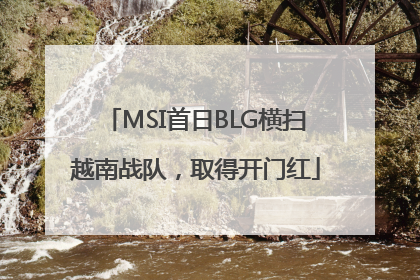 MSI首日BLG横扫越南战队，取得开门红