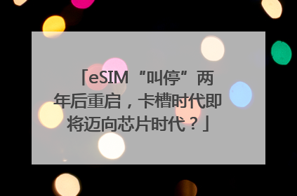eSIM“叫停”两年后重启，卡槽时代即将迈向芯片时代？